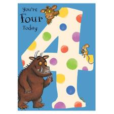 The Gruffalo Four Today 4th Birthday Card